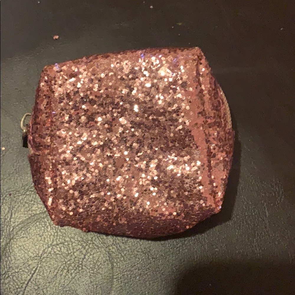 Tiny change bag Pink glitter
